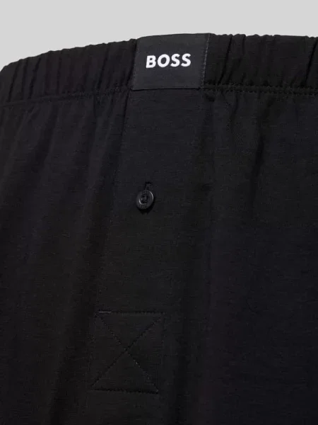 Bokserki o kroju regular fit z mieszanki bawełny model JERSEY BOXER' Boss czarne