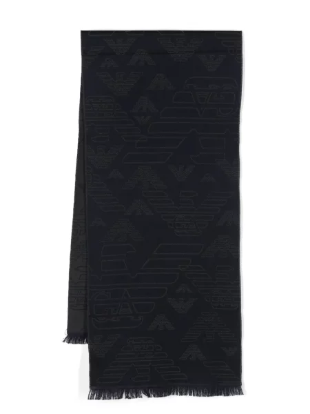 Fular Emporio Armani din jacard albastru
