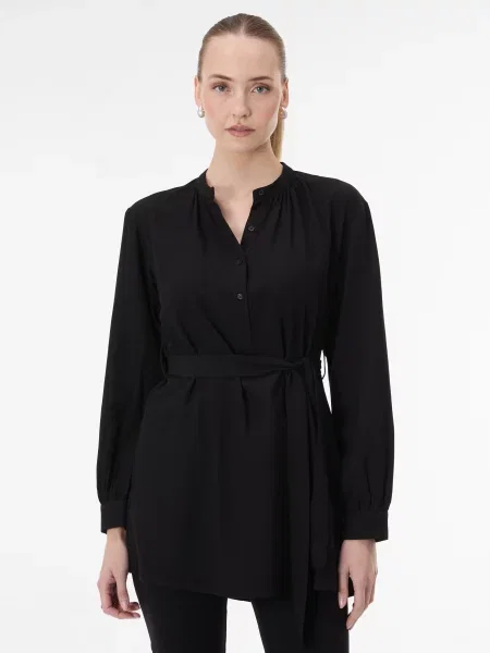 Tunică Orsay cu mâneci lungi negru