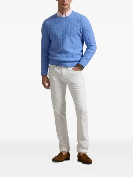 Tricou polo Polo Ralph Lauren cu glugă cu blană cu broderie roșu