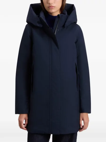 Geacă parka Woolrich cu glugă albastru