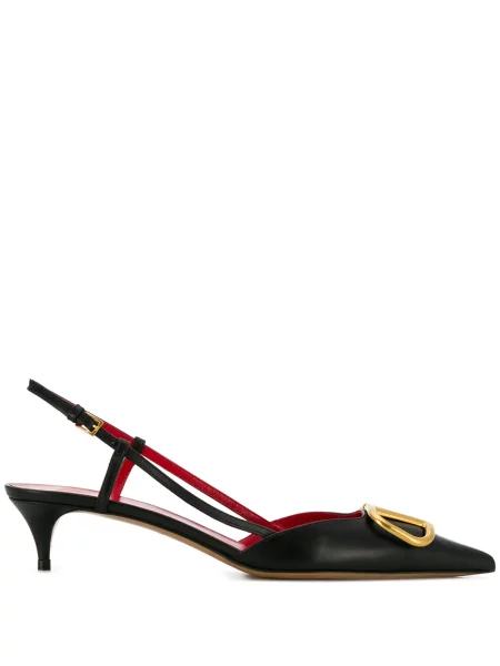 Pantofi cu toc Valentino Garavani slingback negru