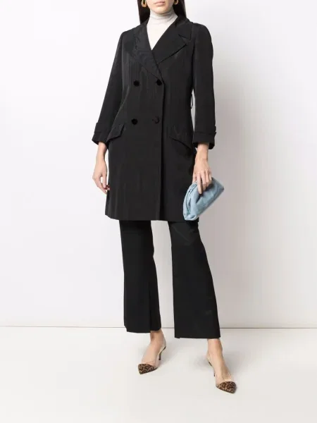 Dvouřadý trenčkot Christian Dior Pre-owned černý