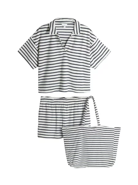 The Set Costum cu pantaloni crem negru