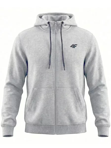 Bluza 4F Rozpinana z Kapturem szara