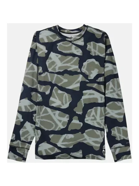 Koszulka termoaktywna Burton Midweight Crewneck z długim rękawem zielonkawoszara S szara