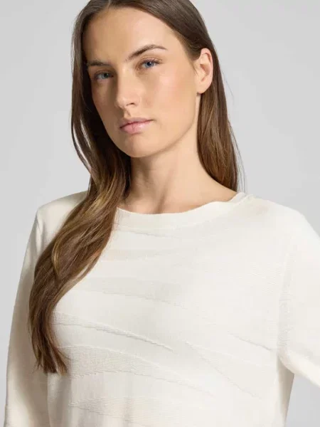 Regular Fit sweter z czystej bawełny Tom Tailor biały