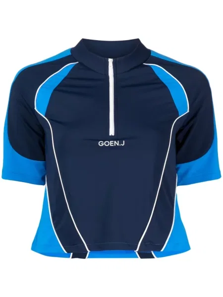 Haftowany top Goen.j niebieski