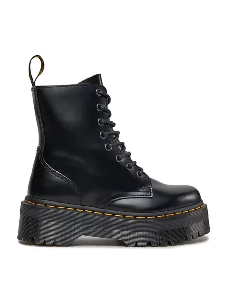 Botki Dr. Martens skórzane na platformie czarne