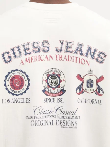 Свитер Guess Jeans с принтом бежевый