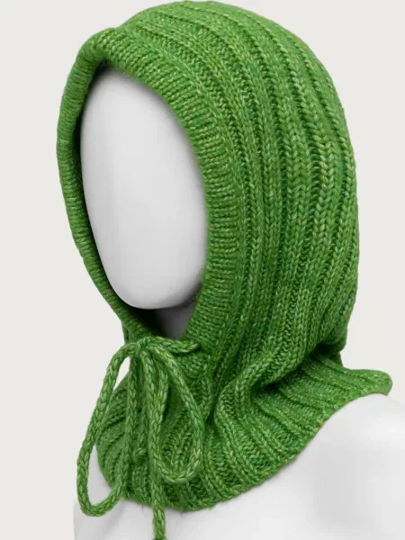 Căciulă Essentiel Antwerp de lână cu glugă verde