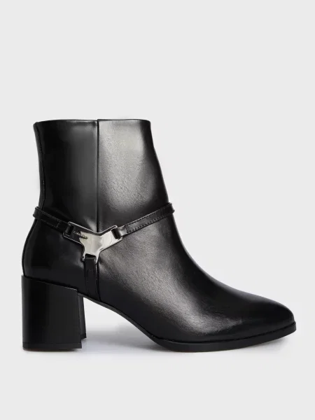 Кожаные ботильоны Calvin Klein черные