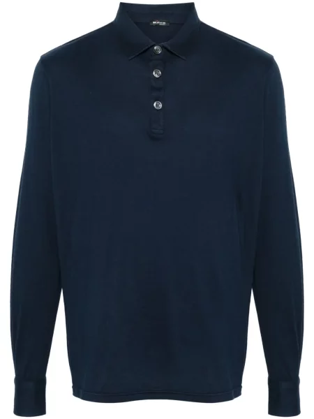 Polo Kiton din jerseu albastru