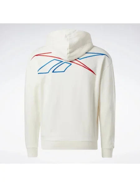 Hoodie Reebok iz flisa s kapuco bež