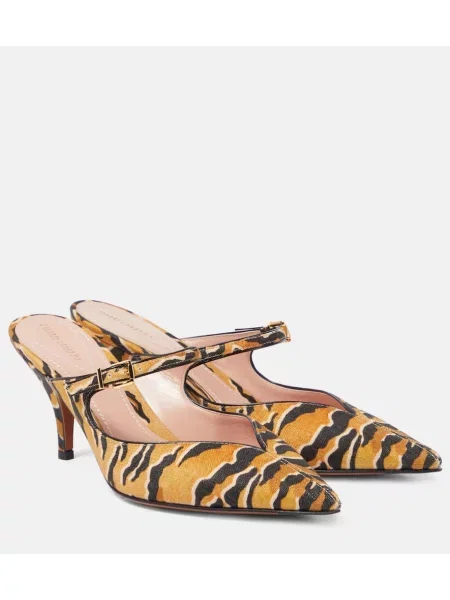 Papuci tip mules Zimmermann cu imagine