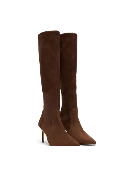 Botki Stuart Weitzman zamszowe brązowe