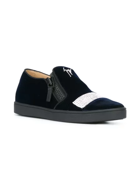 Chiloți Giuseppe Zanotti de catifea slip-on negru