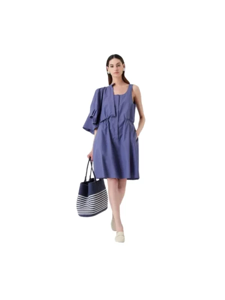 Sukienka Emporio Armani fioletowa