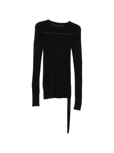 Lung top Rick Owens Drkshdw cu volane negru