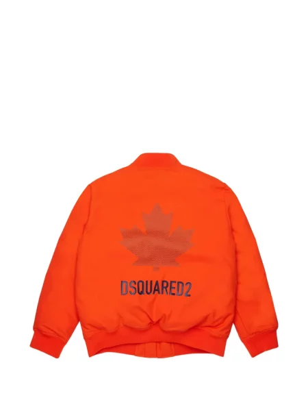 Kurtka bomber dziecięcy Dsquared2 pomarańczowy