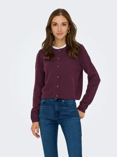 Кардиган JDY CHLOE L/S CARDIGAN KNT бордовий поліестер/акрил