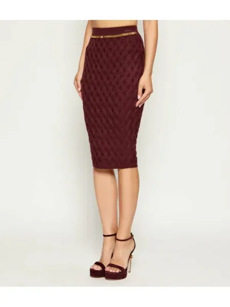 Elisabetta Franchi Fustă bordo