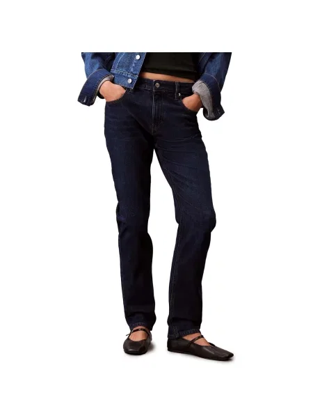 Blugi Calvin Klein Jeans albastru