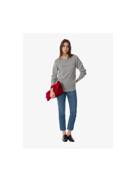 Sweter Alberta Ferretti wełniany szary