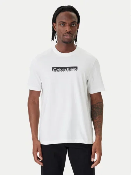 Calvin Klein Majica Bela črna