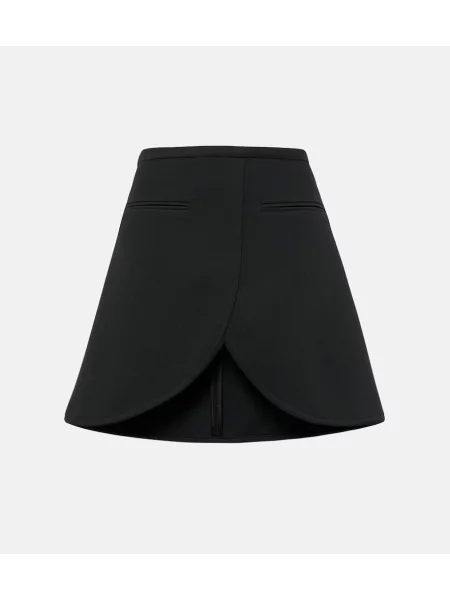 Fustă Courreges din țesătură twill negru