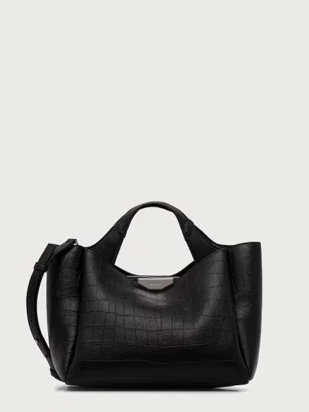 DKNY geantă pentru femei cu imitație de piele negru