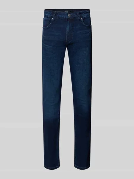 Jeansy o kroju tapered z mieszanka bawełny model Stanley' Pepe Jeans niebieski