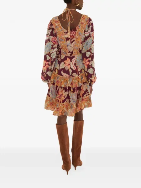 Rochie mini Farm Rio cu model floral violet