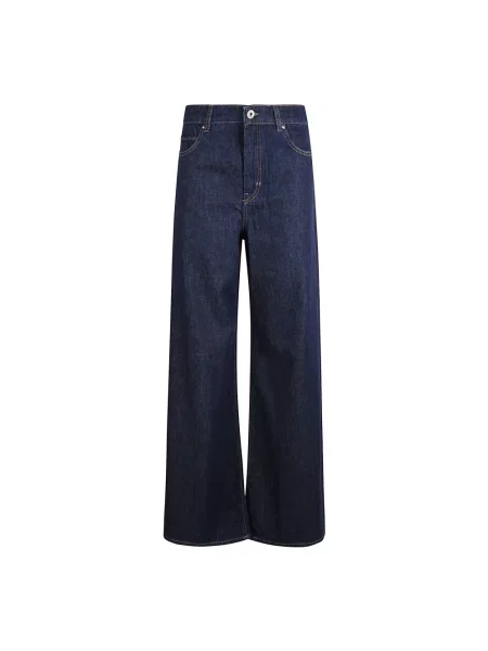 Szerokie jeansy Weekend Max Mara niebieskie