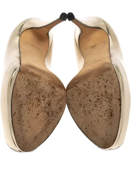 Pantofi cu toc Giuseppe Zanotti cu platformă auriu