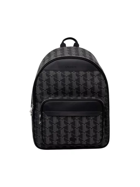 Lacoste plecak duży wzorzysty czarny