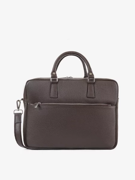 Кожаная сумка для ноутбука Inbag коричневая