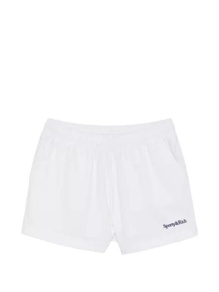 Pantaloni scurți Sporty & Rich cu autograf alb