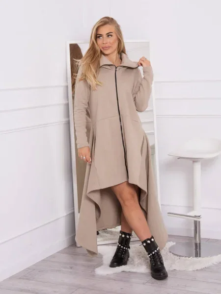 Rochie maxi Kesi lungă de costum bej