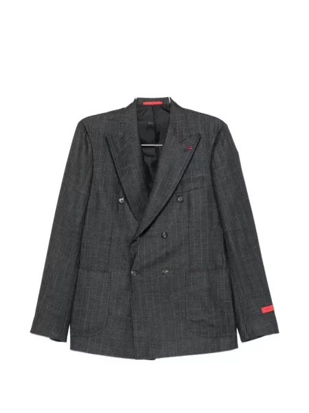 Costum Isaia cu două rânduri de nasturi gri