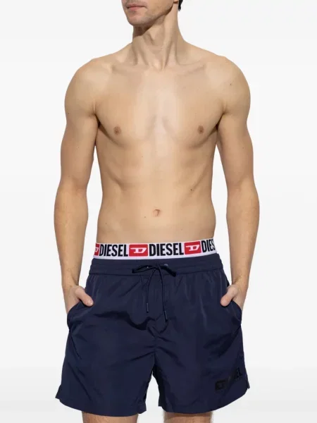 Slip de baie Diesel cu imagine albastru