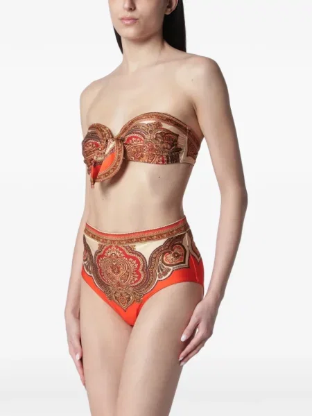 Bikini Zimmermann cu imagine cu model paisley portocaliu