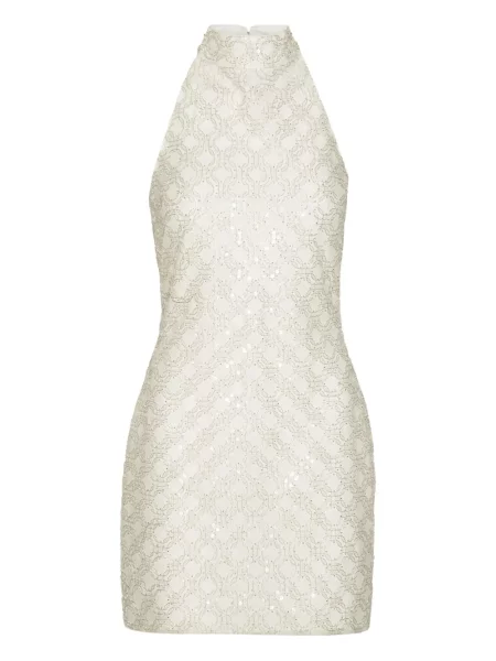 Rochie Rotate Birger Christensen cu gât halter alb