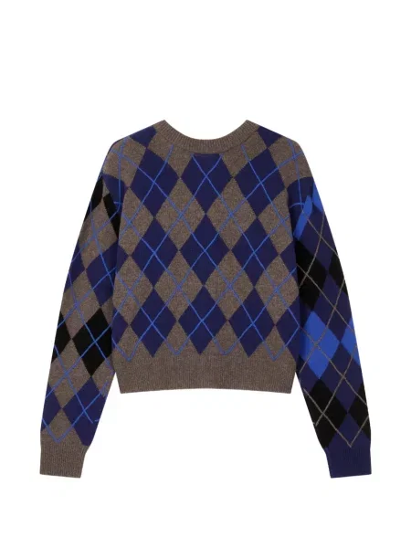 Cardigan Tomboy cu model argyle albastru