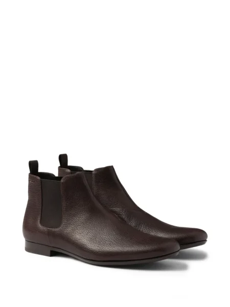 Botine chelsea Prada din piele maro