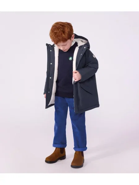 Parka Petit Bateau modrá