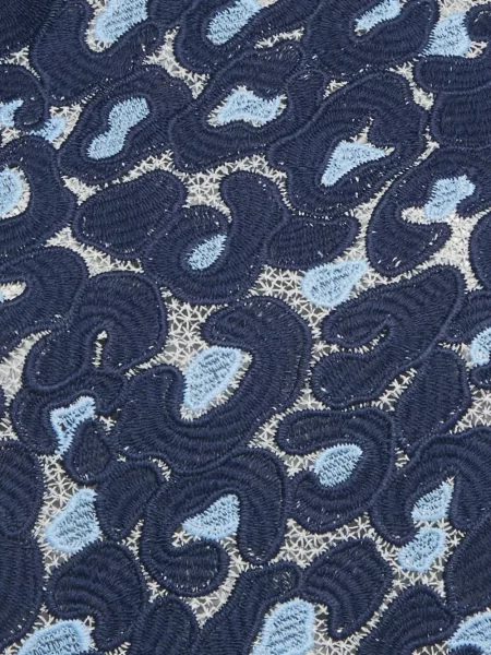 Decupat tricou Sandro din dantelă albastru