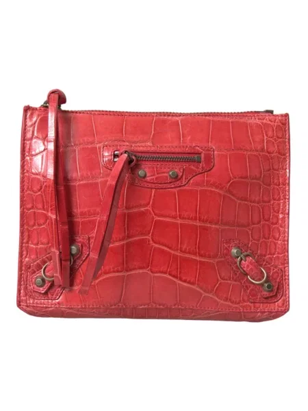Kopertówka Balenciaga skórzana czerwona