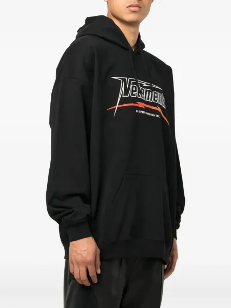 Hanorac cu glugă Vetements cu imagine negru