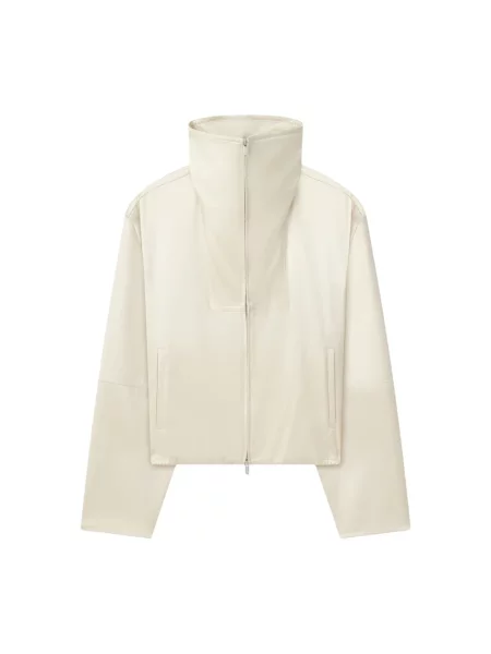 Kurtka Nanushka beżowa